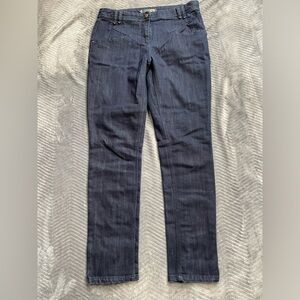 Leifsdottir Anthropologie Dark Wash Ankle Zip Jeans 29